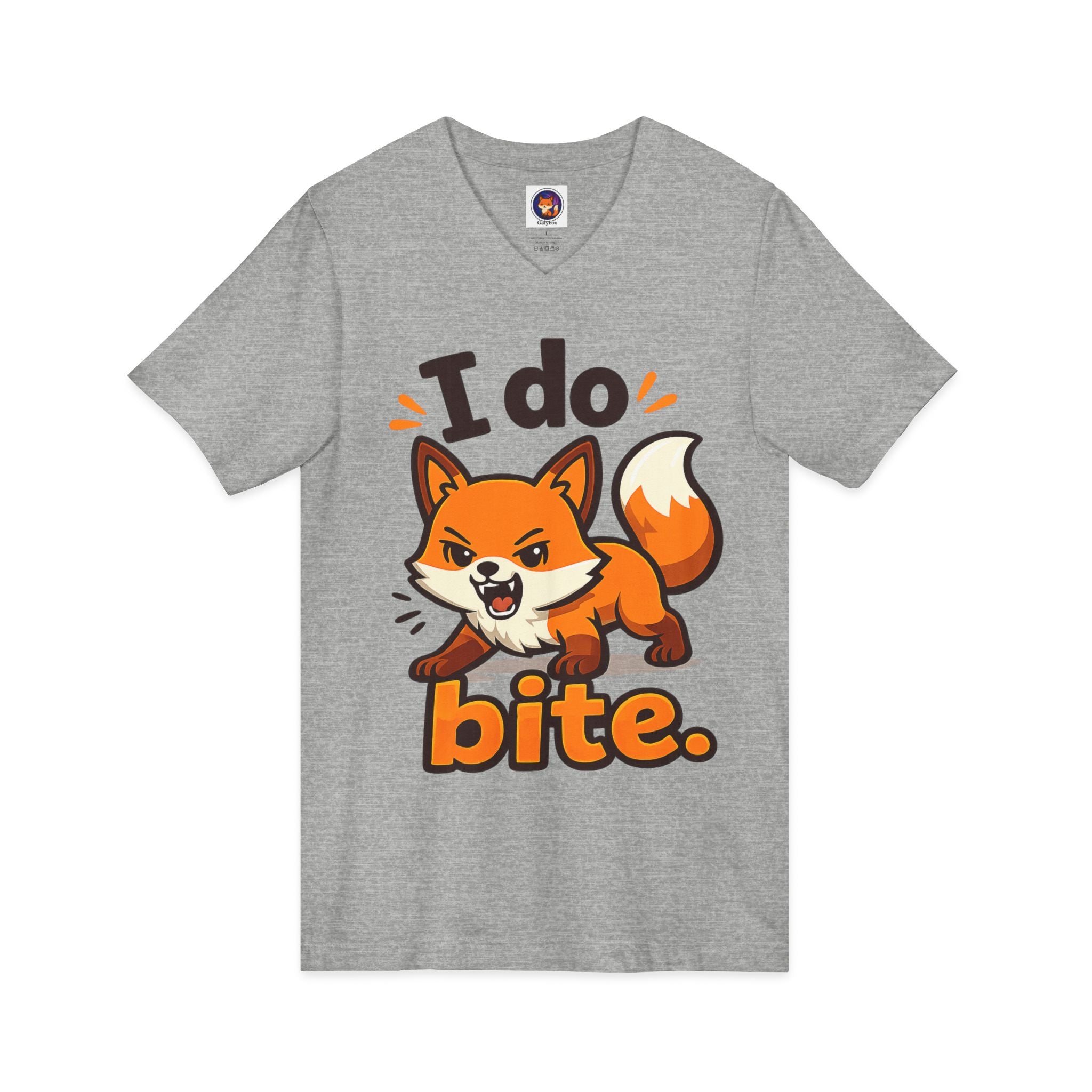 I Do Bite/Jersey Short Sleeve V-Neck Tee