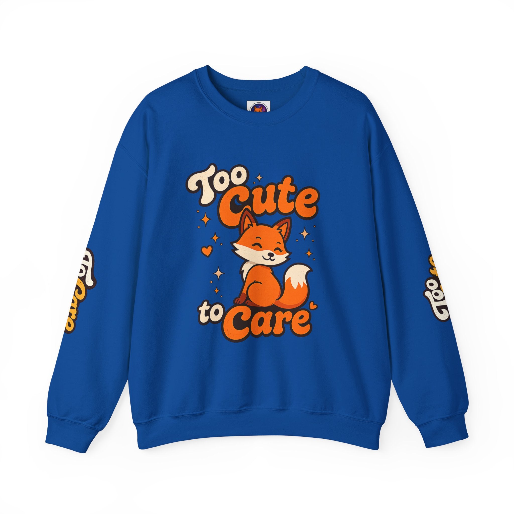 Too Cute To Care/Heavy Blend™ Crewneck Sweatshirt