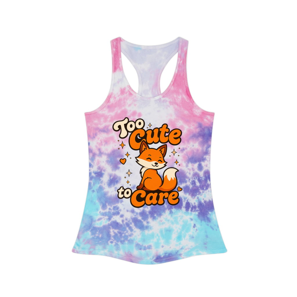 Too Cute To Care/Racerback Tank Top