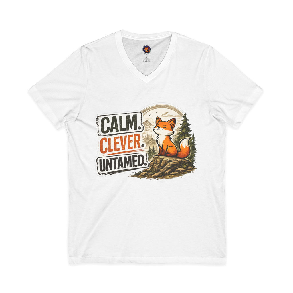 Calm Clever Untamed/Jersey Short Sleeve V-Neck Tee