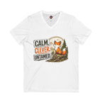 Calm Clever Untamed/Jersey Short Sleeve V-Neck Tee