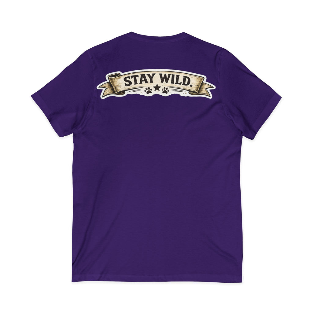 Calm Clever Untamed/Jersey Short Sleeve V-Neck Tee