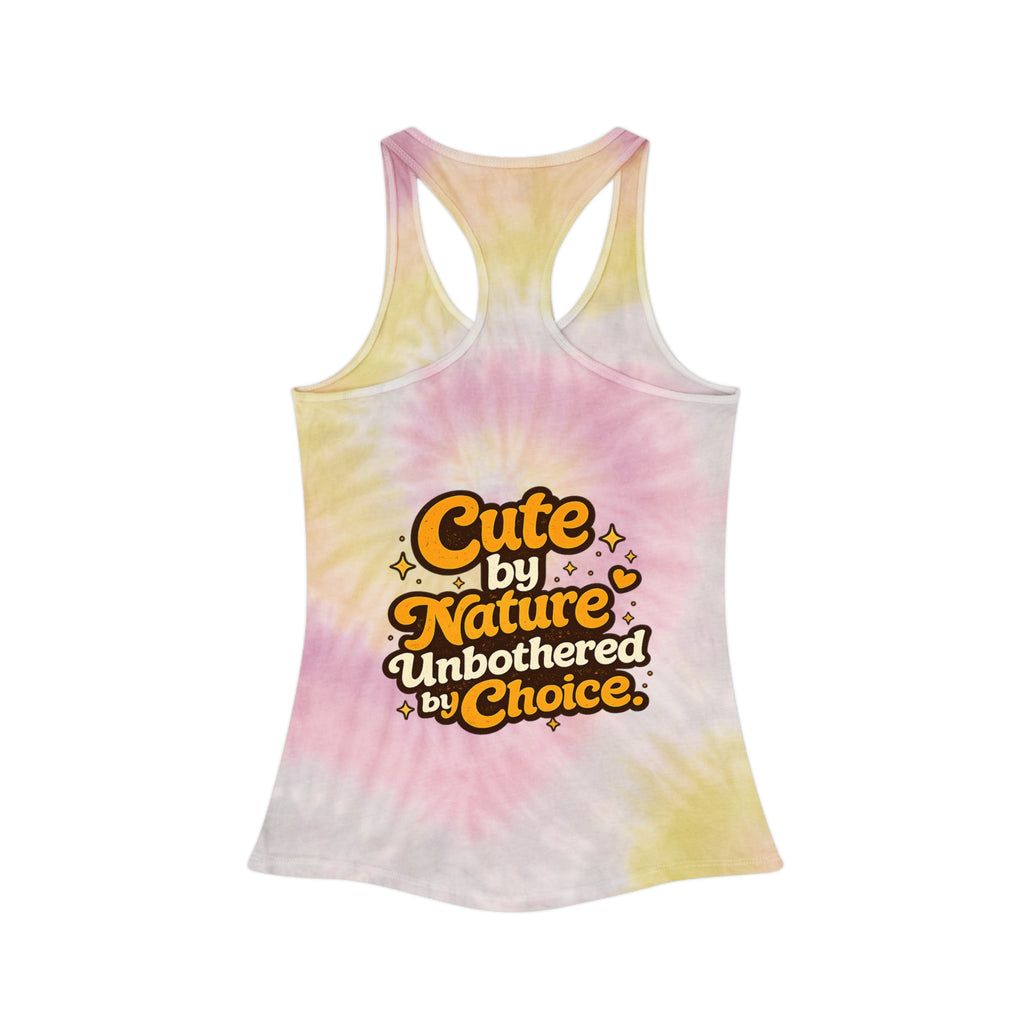 Too Cute To Care/Racerback Tank Top