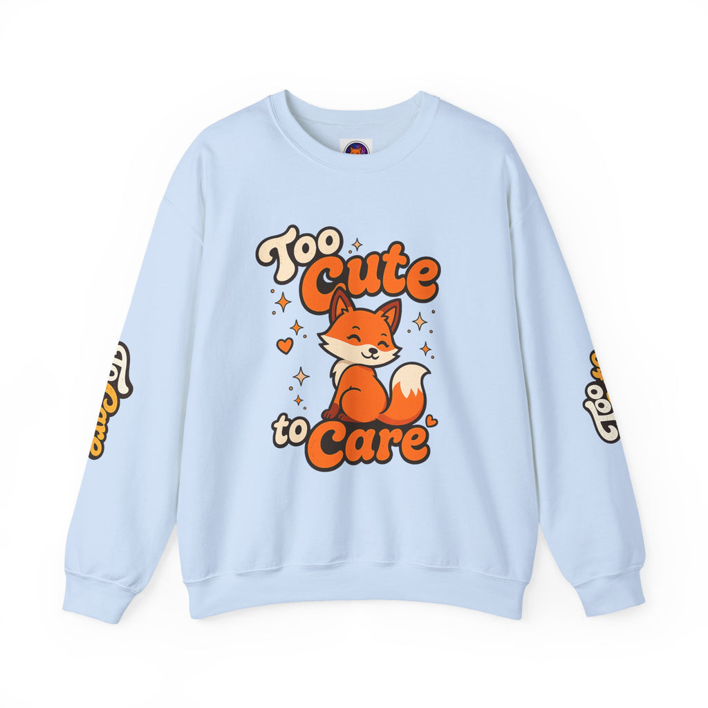 Too Cute To Care/Heavy Blend™ Crewneck Sweatshirt