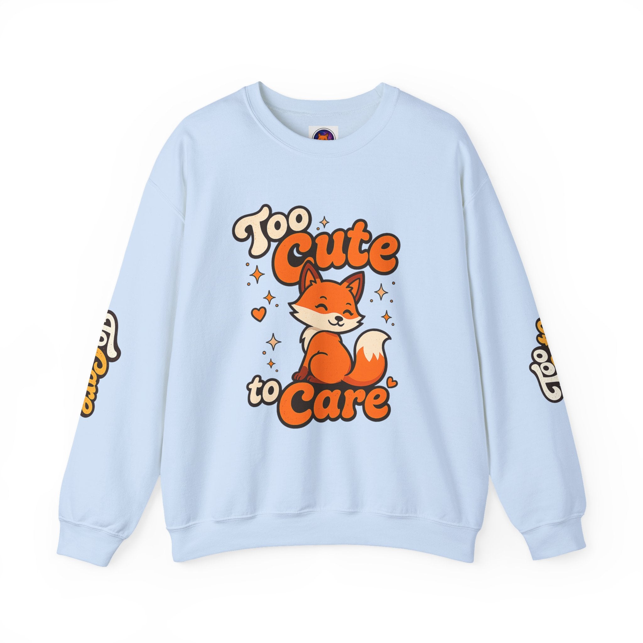 Too Cute To Care/Heavy Blend™ Crewneck Sweatshirt