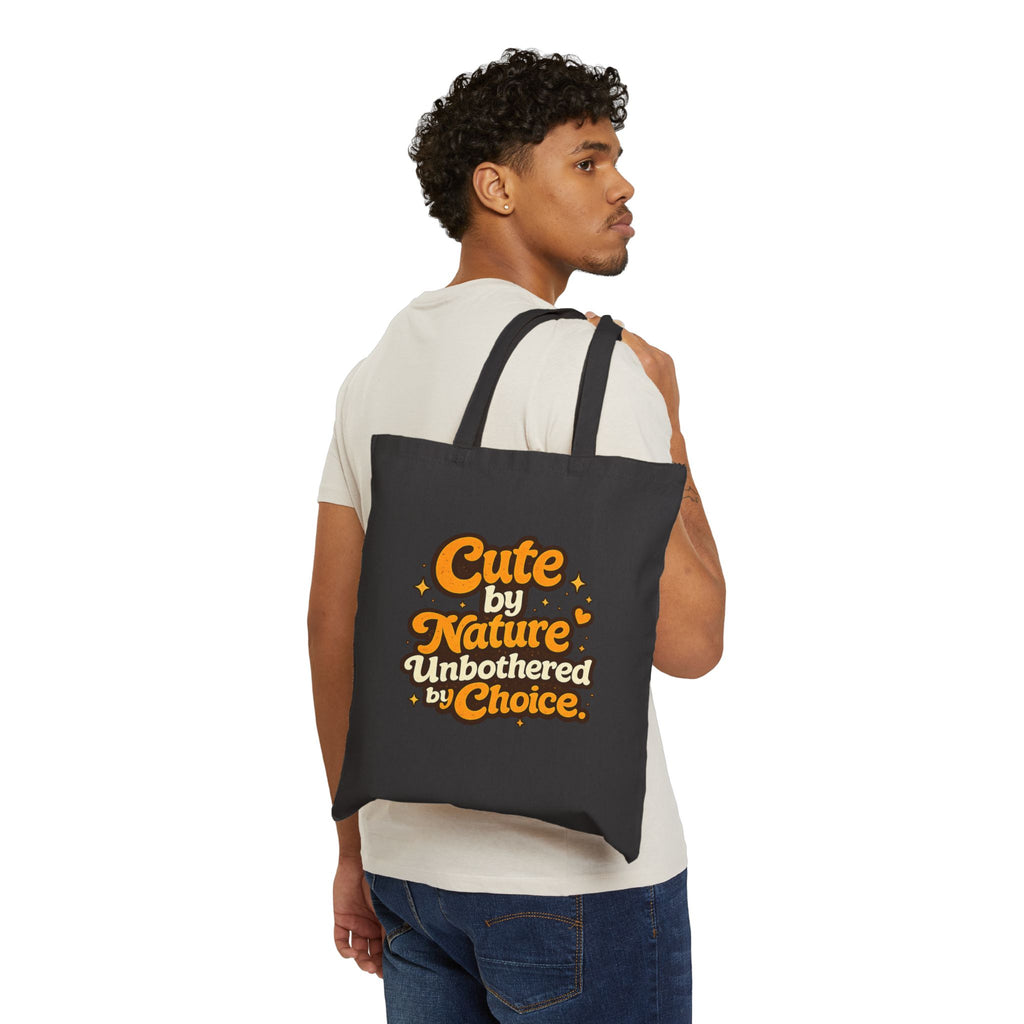 Too Cute To Care/Cotton Canvas Tote Bag