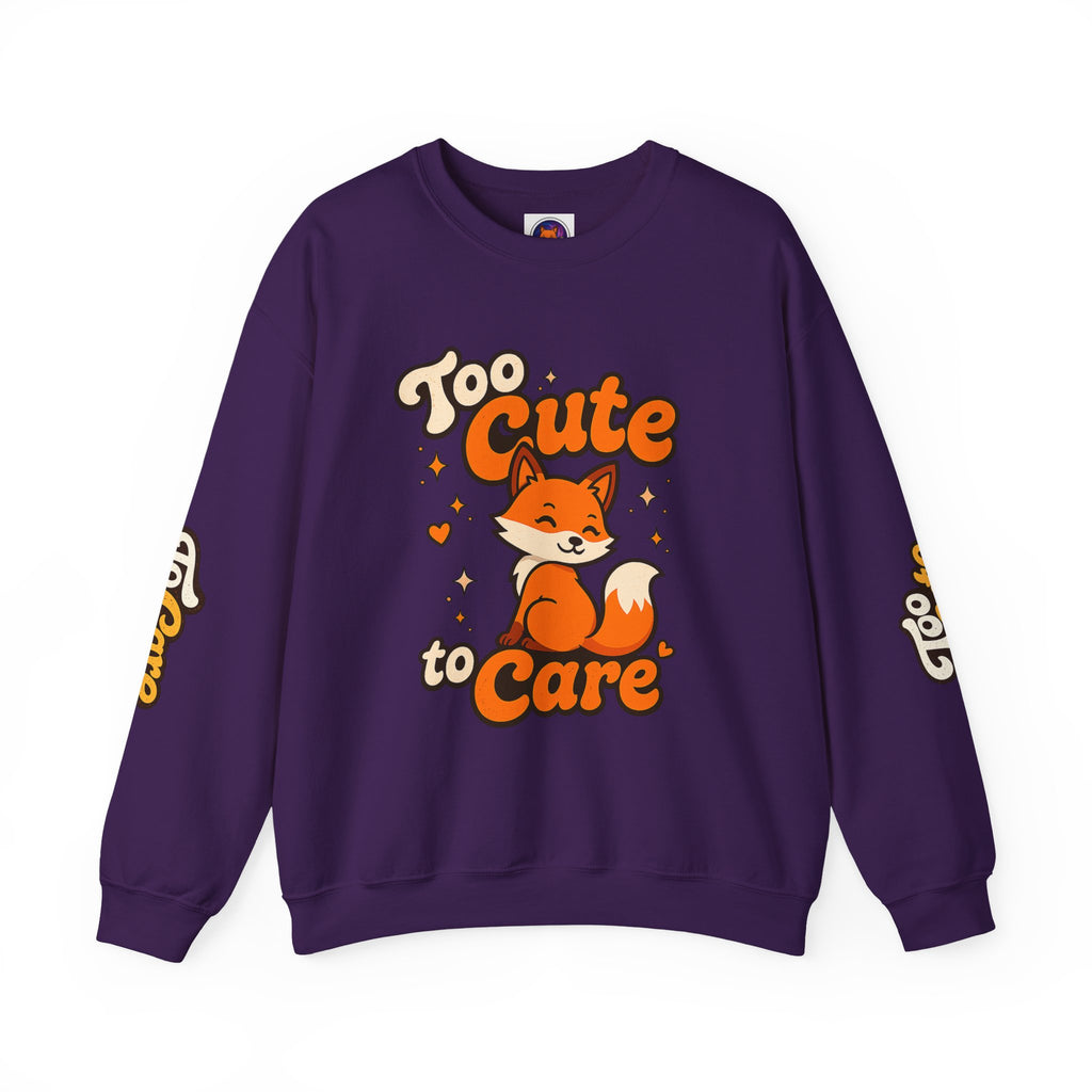 Too Cute To Care/Heavy Blend™ Crewneck Sweatshirt