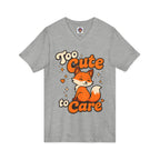 Too Cute To Care/Jersey Short Sleeve V-Neck Tee