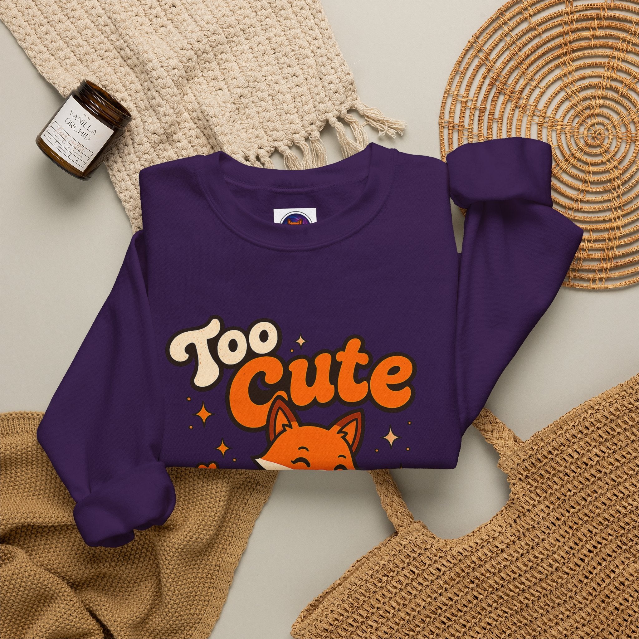 Too Cute To Care/Heavy Blend™ Crewneck Sweatshirt