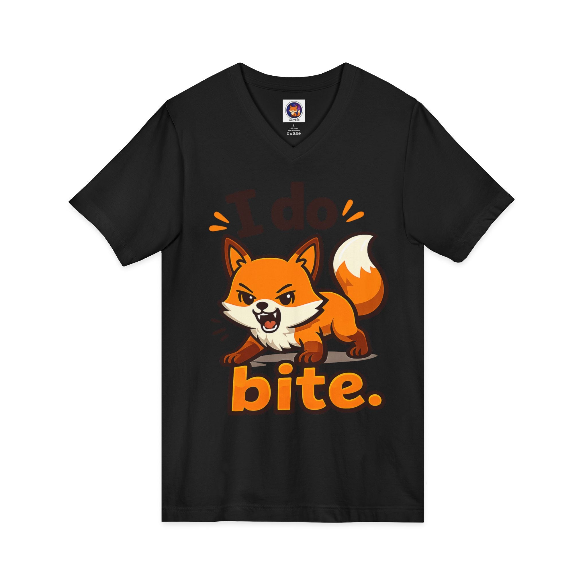 I Do Bite/Jersey Short Sleeve V-Neck Tee