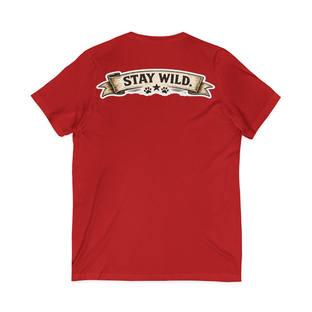 Calm Clever Untamed/Jersey Short Sleeve V-Neck Tee
