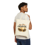 Leave a Little Mystery/Cotton Canvas Tote Bag