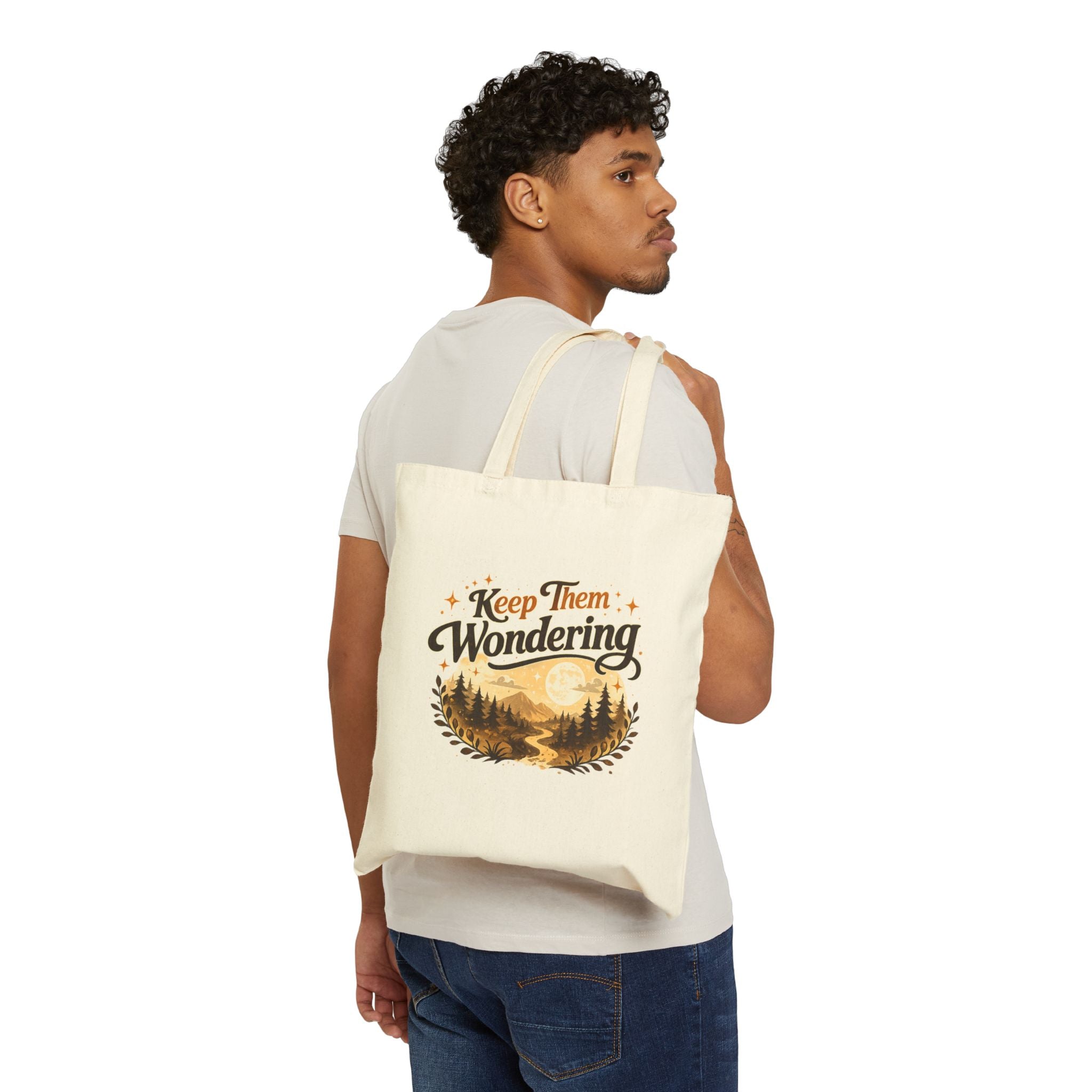 Leave a Little Mystery/Cotton Canvas Tote Bag