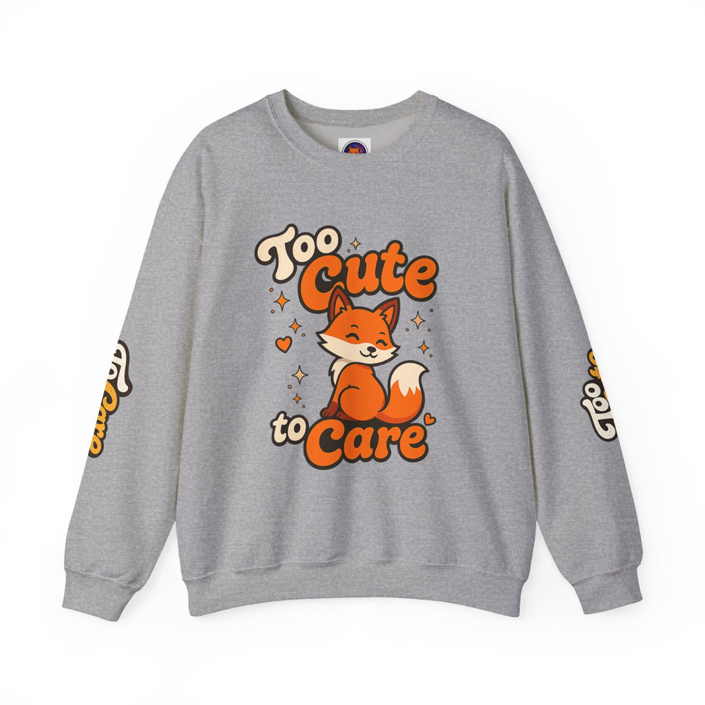 Too Cute To Care/Heavy Blend™ Crewneck Sweatshirt
