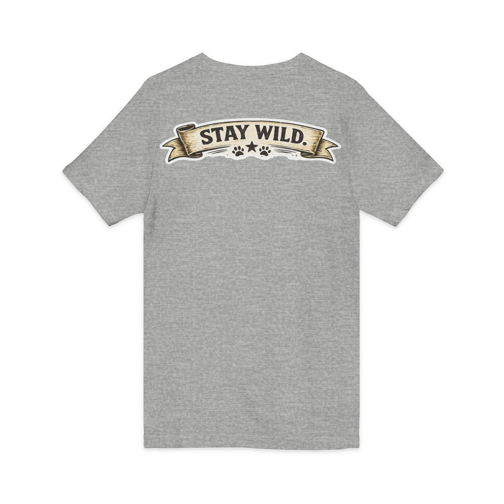 Calm Clever Untamed/Jersey Short Sleeve V-Neck Tee
