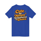 Too Cute To Care/Jersey Short Sleeve V-Neck Tee
