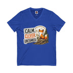 Calm Clever Untamed/Jersey Short Sleeve V-Neck Tee