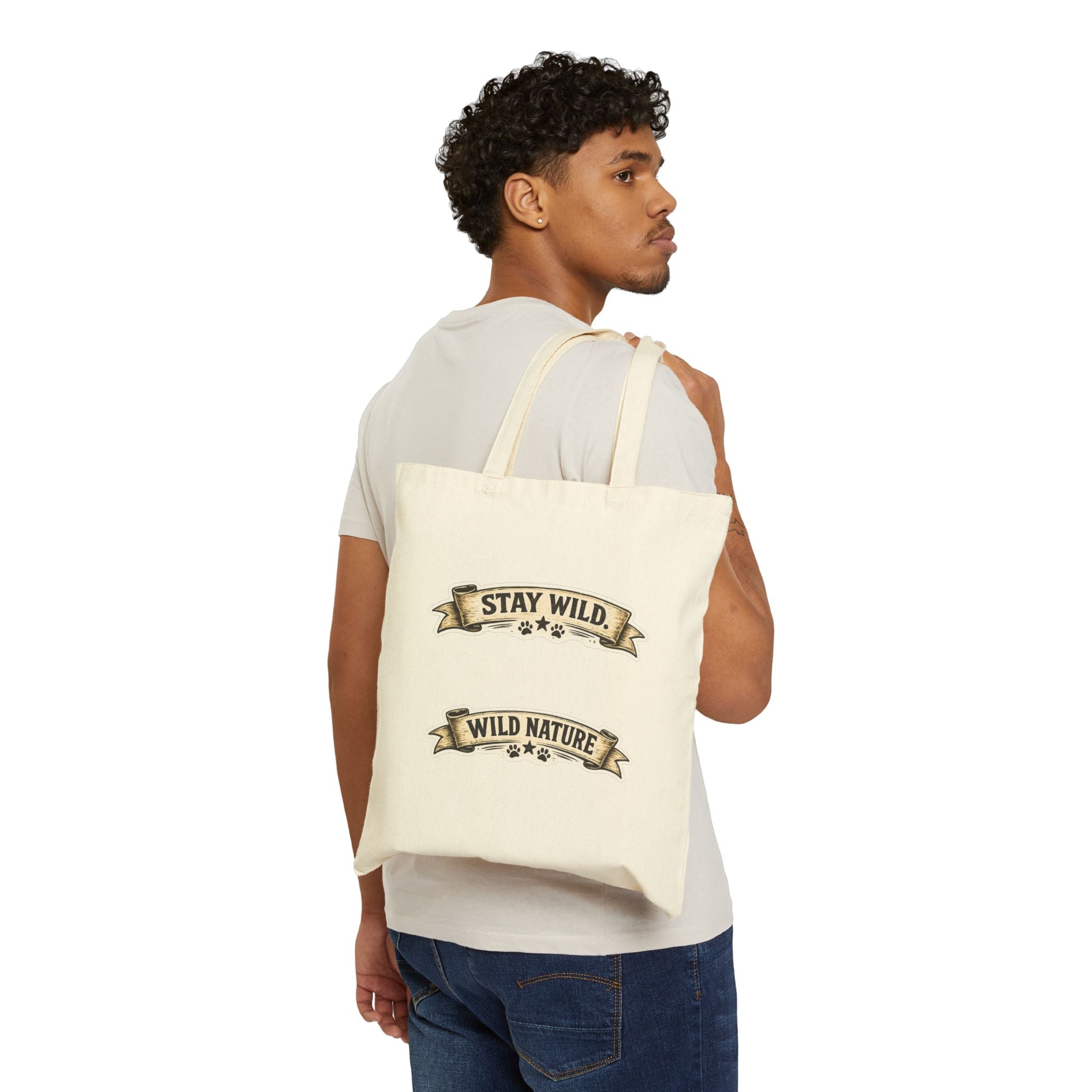 Calm Clever Untamed/Cotton Canvas Tote Bag