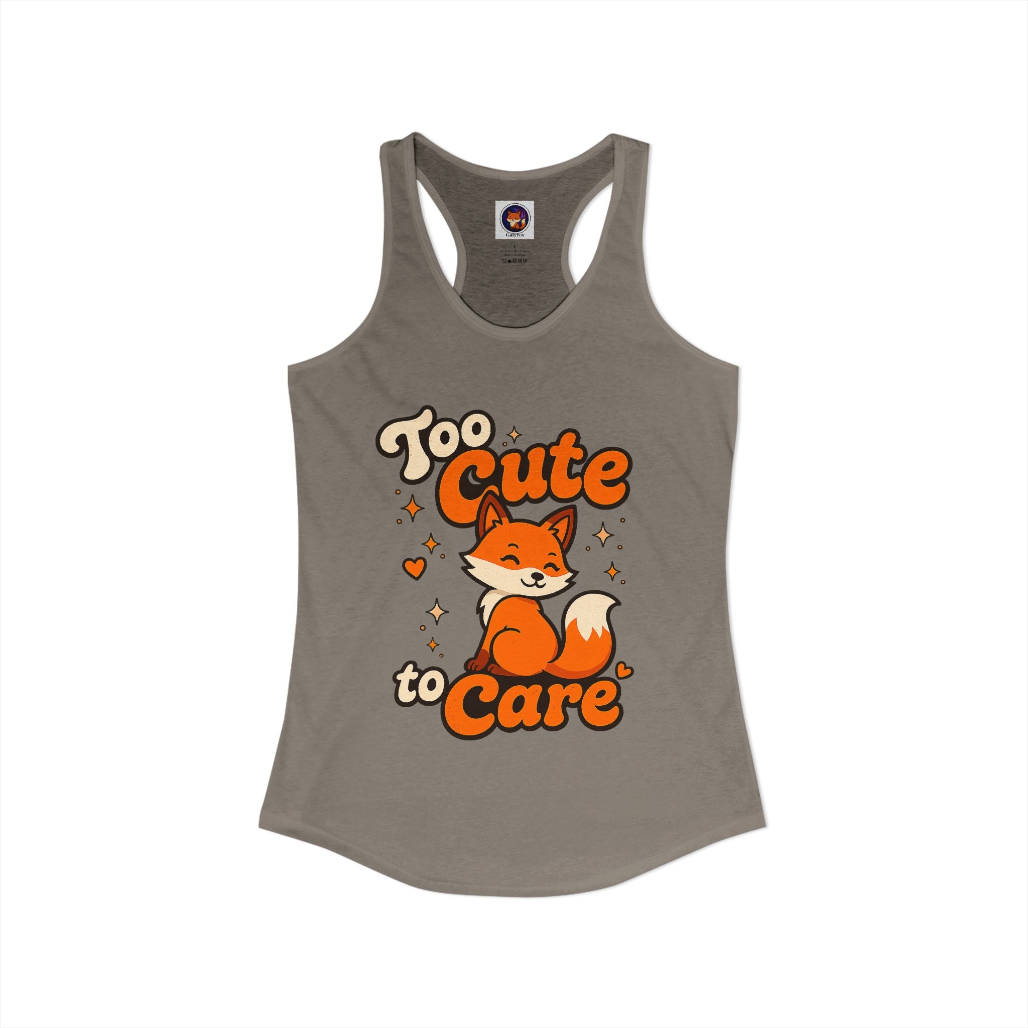 Too Cute Too Care/Ideal Racerback Tank