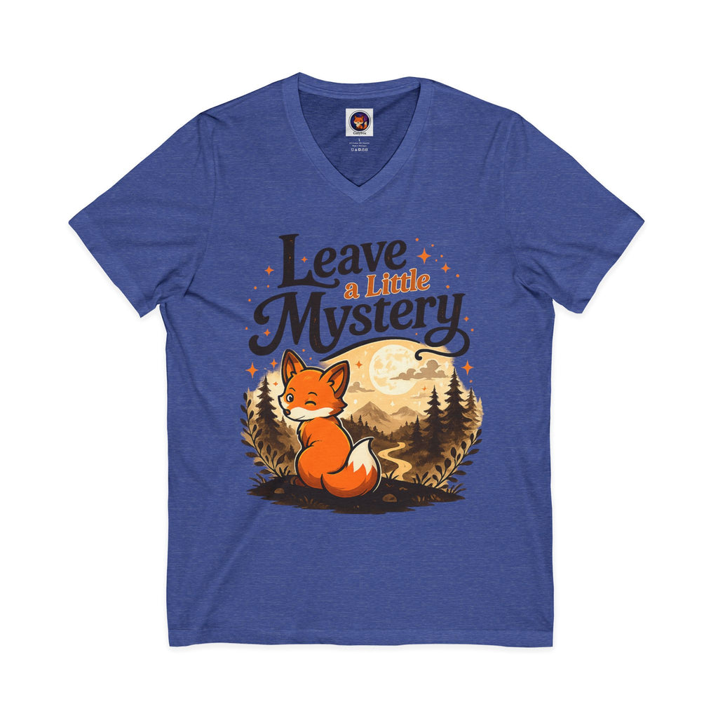 Leave A Little Mystery/Jersey Short Sleeve V-Neck Tee