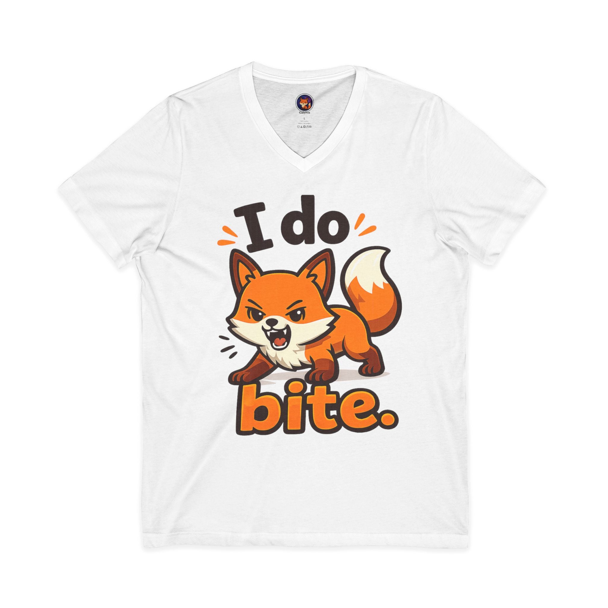 I Do Bite/Jersey Short Sleeve V-Neck Tee