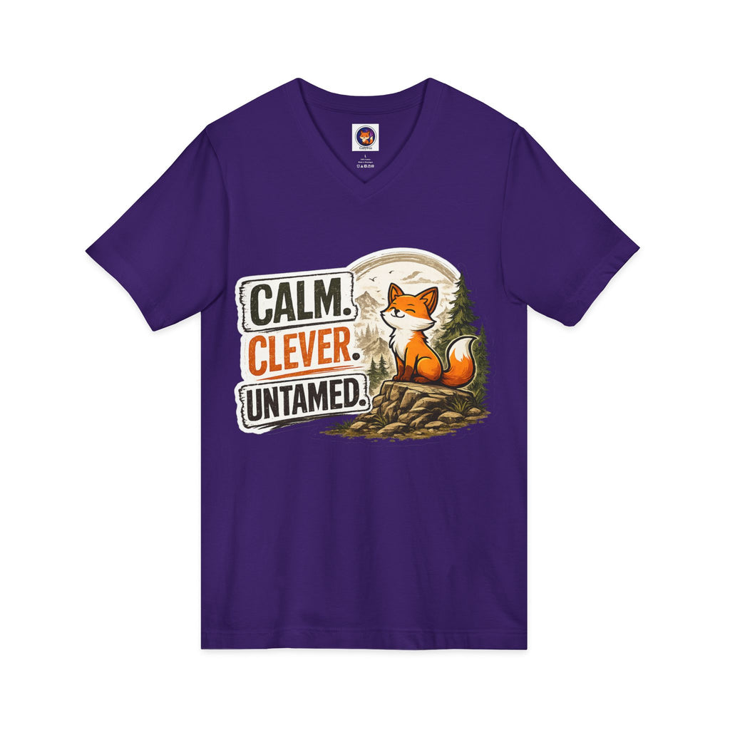Calm Clever Untamed/Jersey Short Sleeve V-Neck Tee