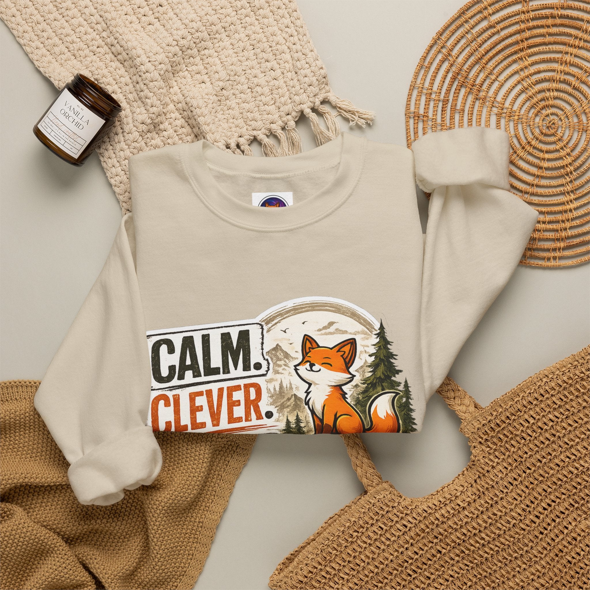 Calm Clever Untamed/Heavy Blend™ Crewneck Sweatshirt