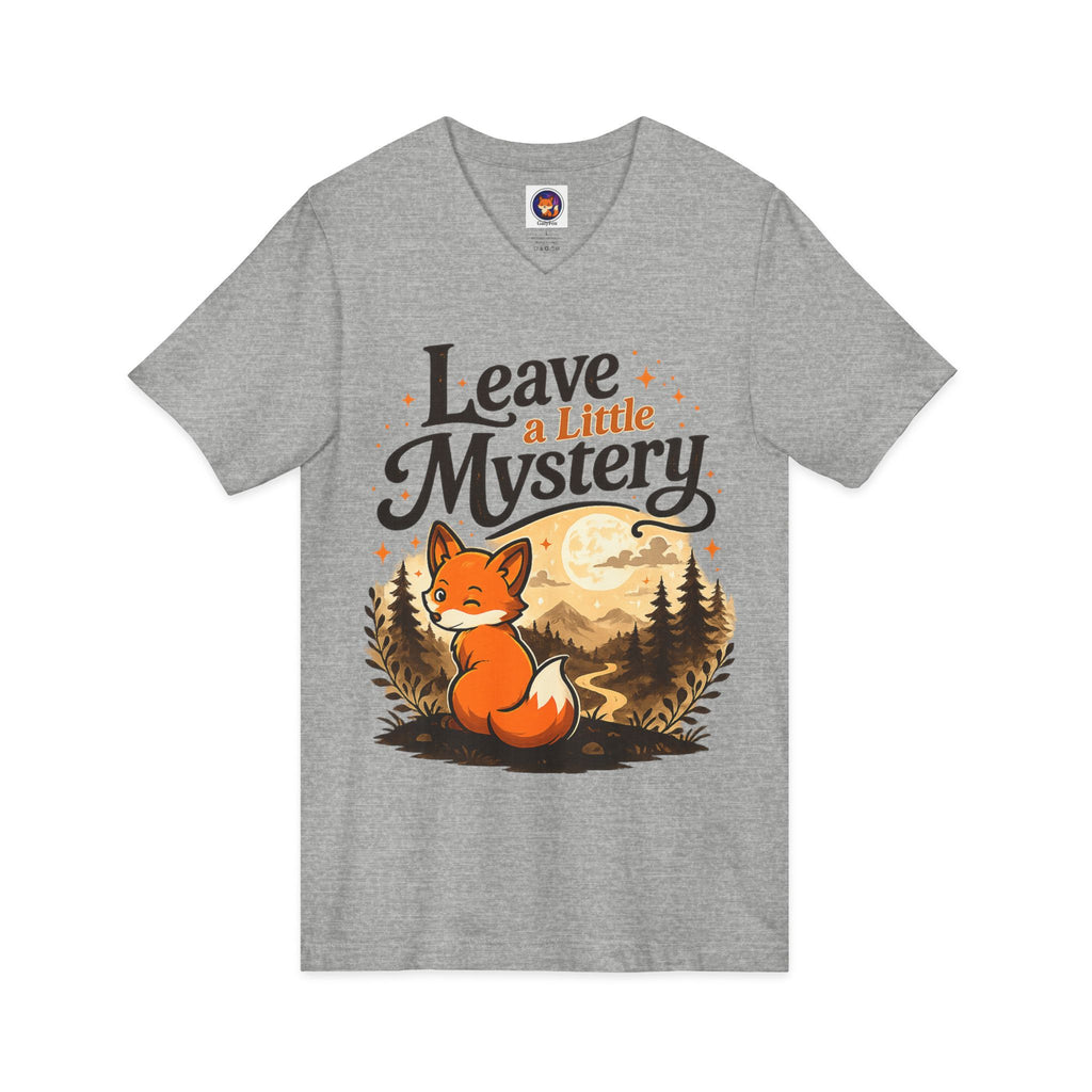 Leave A Little Mystery/Jersey Short Sleeve V-Neck Tee