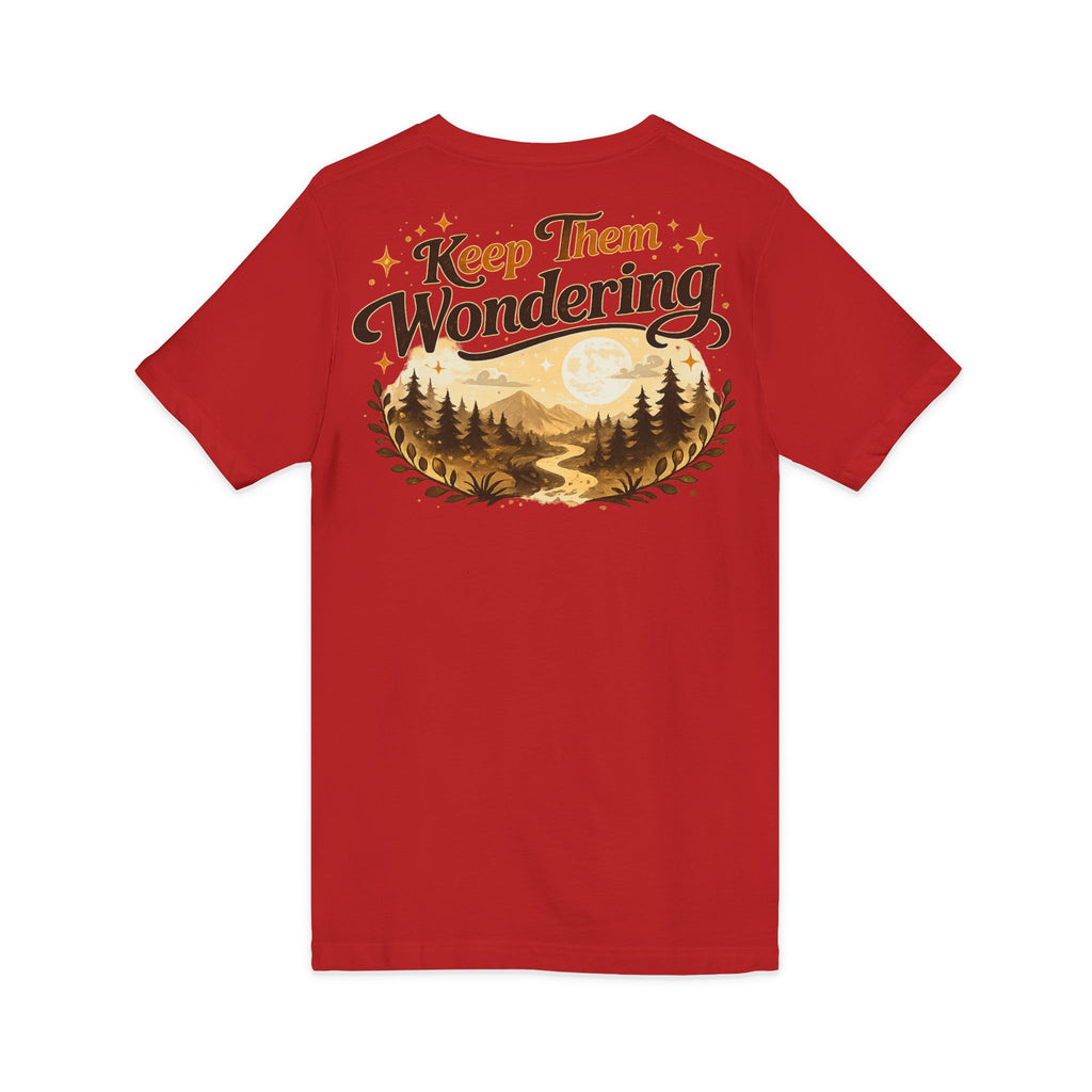 Leave A Little Mystery/Jersey Short Sleeve V-Neck Tee