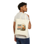 Calm Clever Untamed/Cotton Canvas Tote Bag