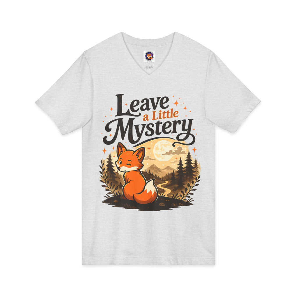 Leave A Little Mystery/Jersey Short Sleeve V-Neck Tee