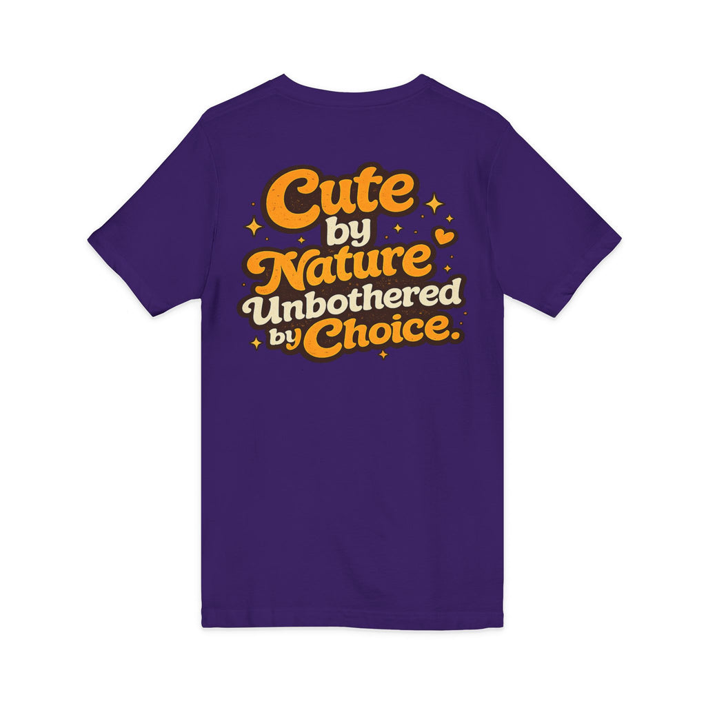 Too Cute To Care/Jersey Short Sleeve V-Neck Tee