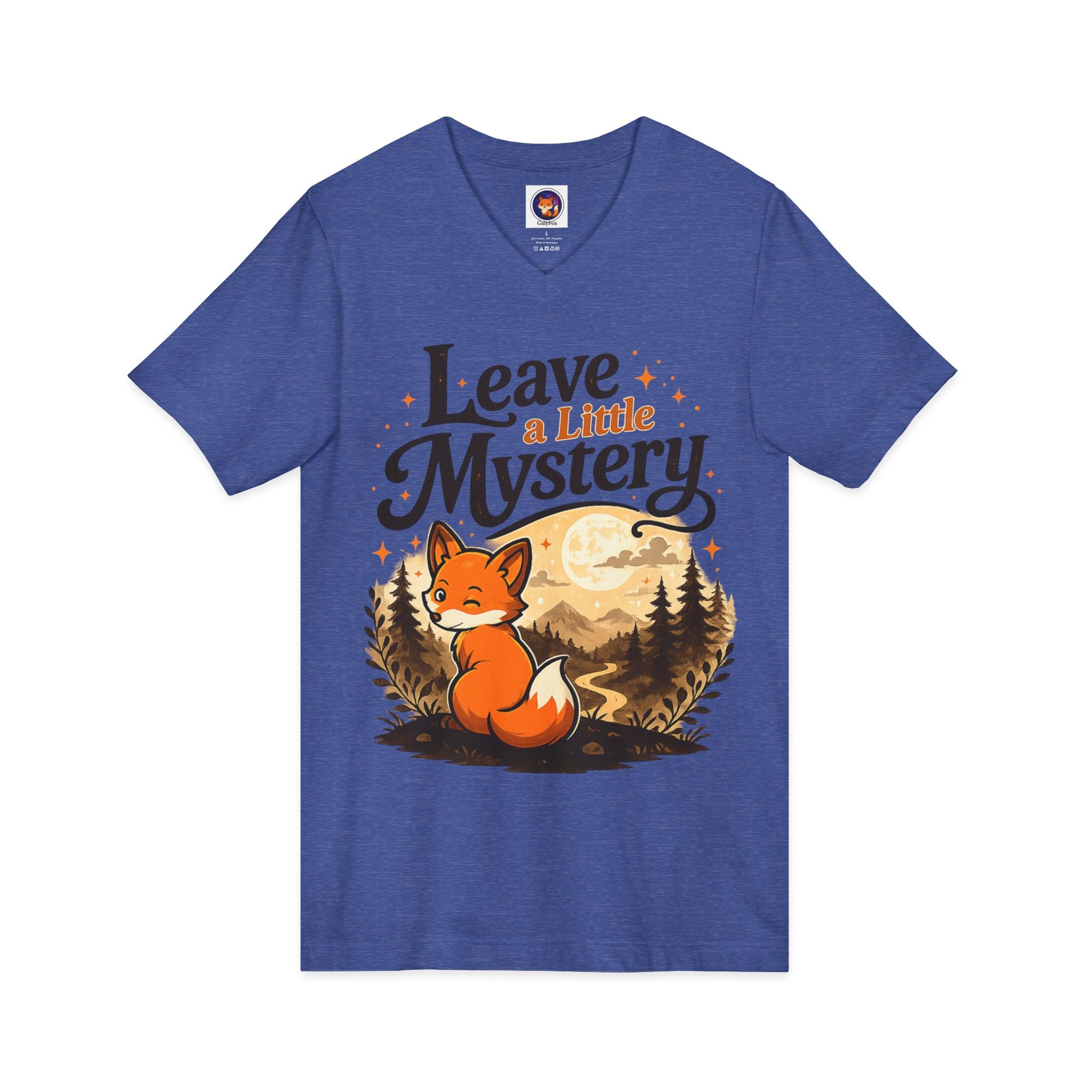Leave A Little Mystery/Jersey Short Sleeve V-Neck Tee