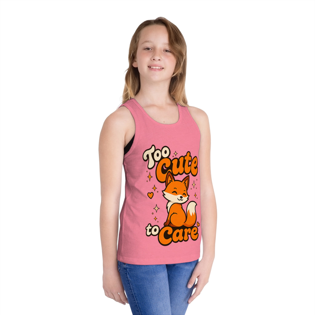 Too Cute To Care/Kid's Jersey Tank Top
