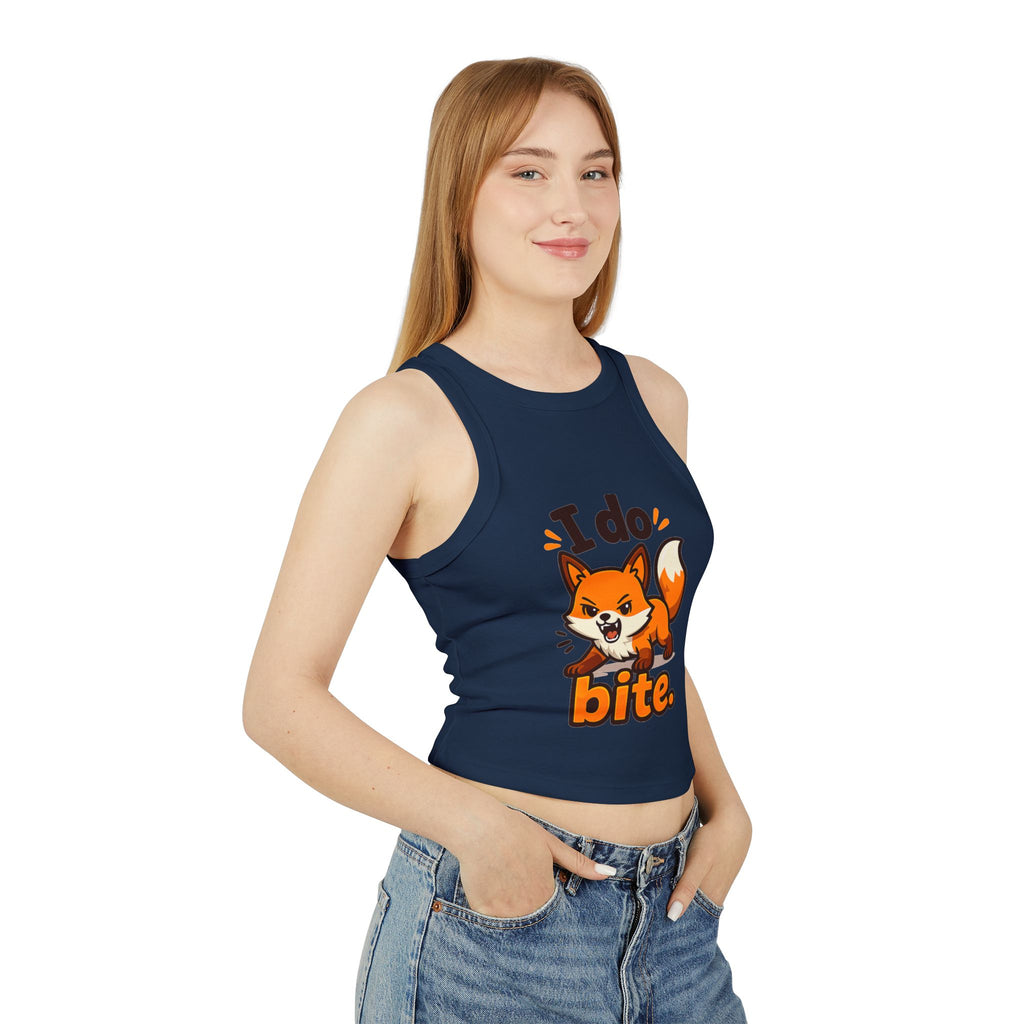 I Do Bite/Micro Rib Racer Tank Top