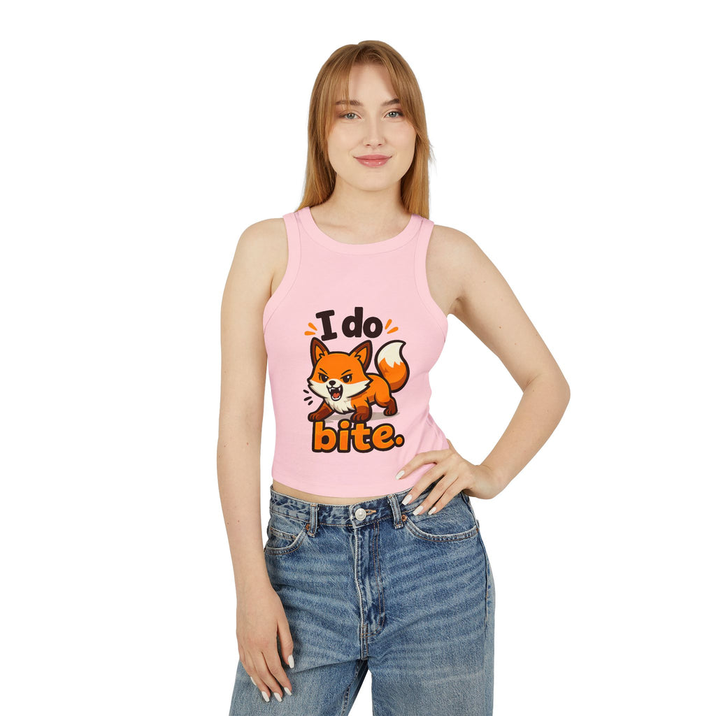 I Do Bite/Micro Rib Racer Tank Top