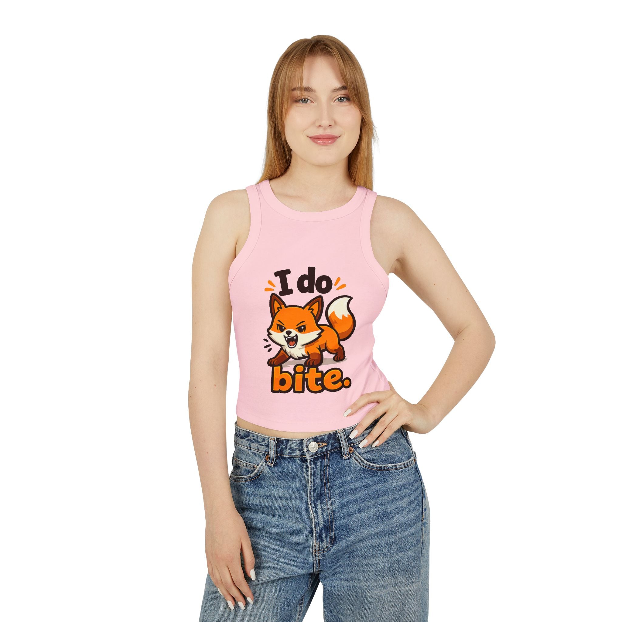 I Do Bite/Micro Rib Racer Tank Top