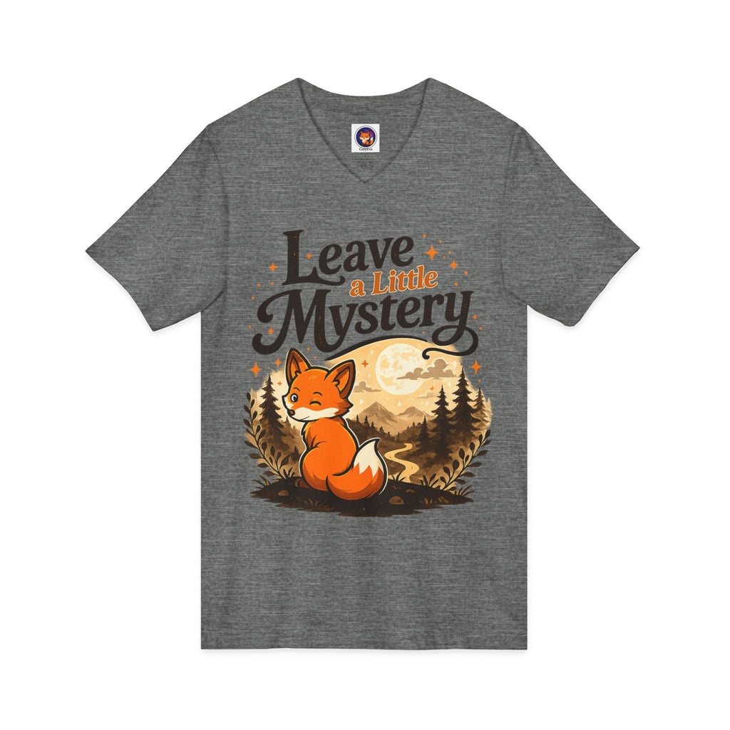 Leave A Little Mystery/Jersey Short Sleeve V-Neck Tee