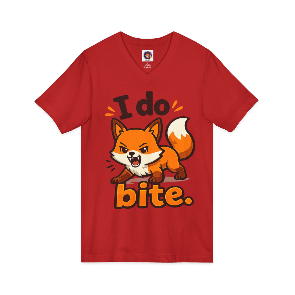 I Do Bite/Jersey Short Sleeve V-Neck Tee