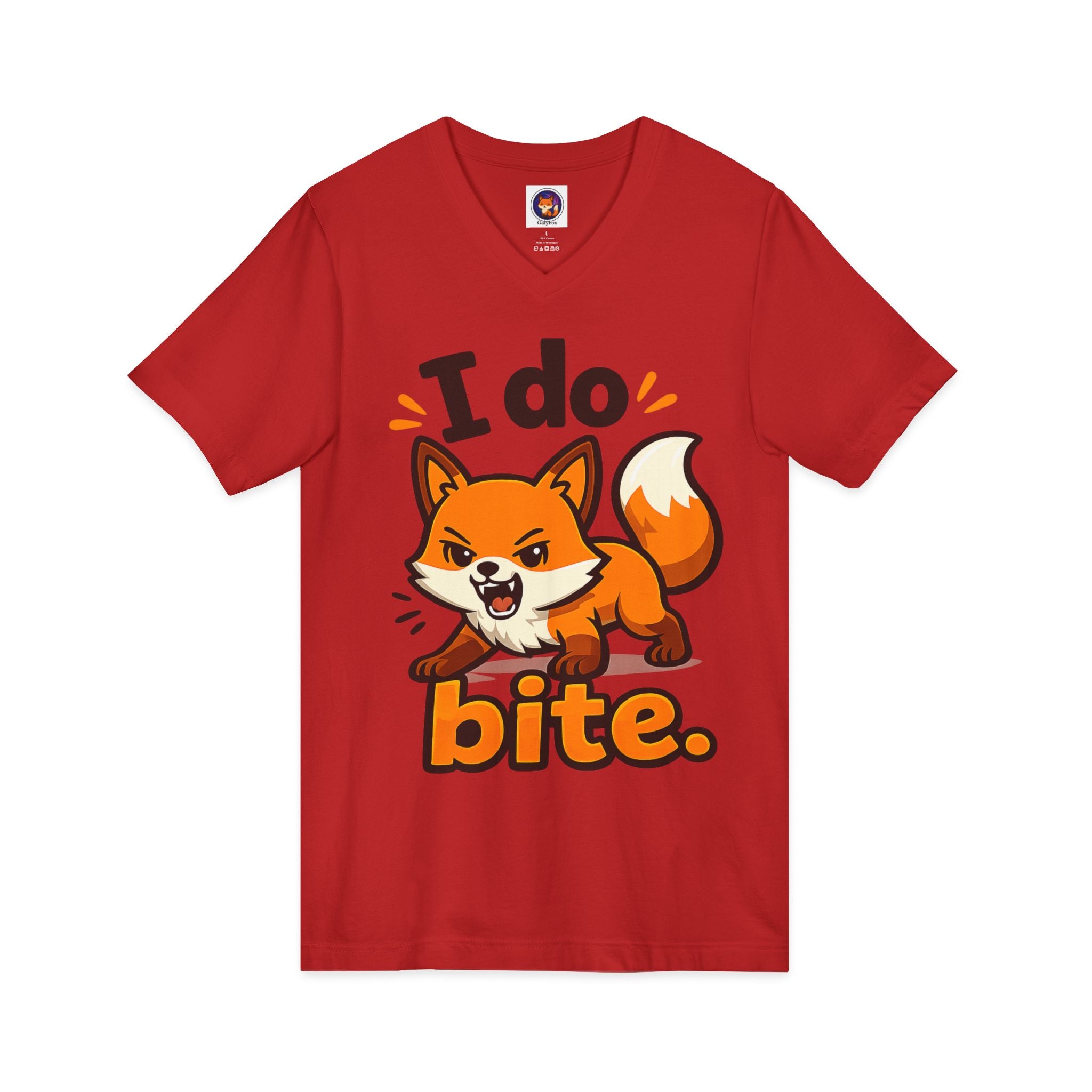I Do Bite/Jersey Short Sleeve V-Neck Tee