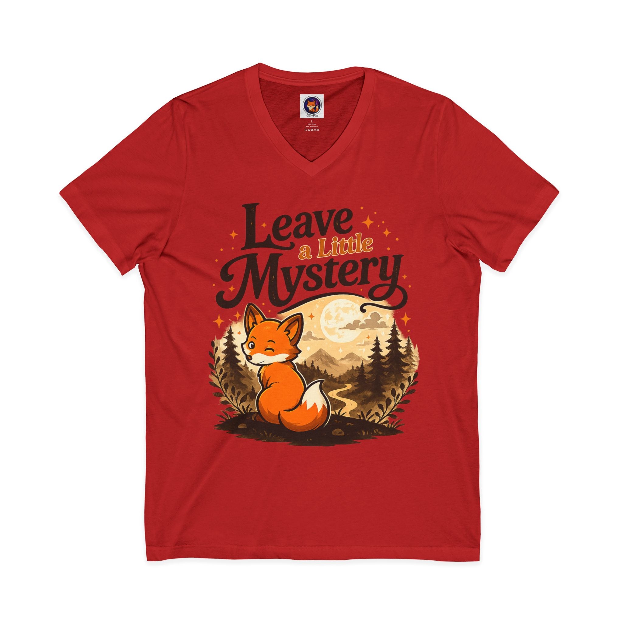 Leave A Little Mystery/Jersey Short Sleeve V-Neck Tee