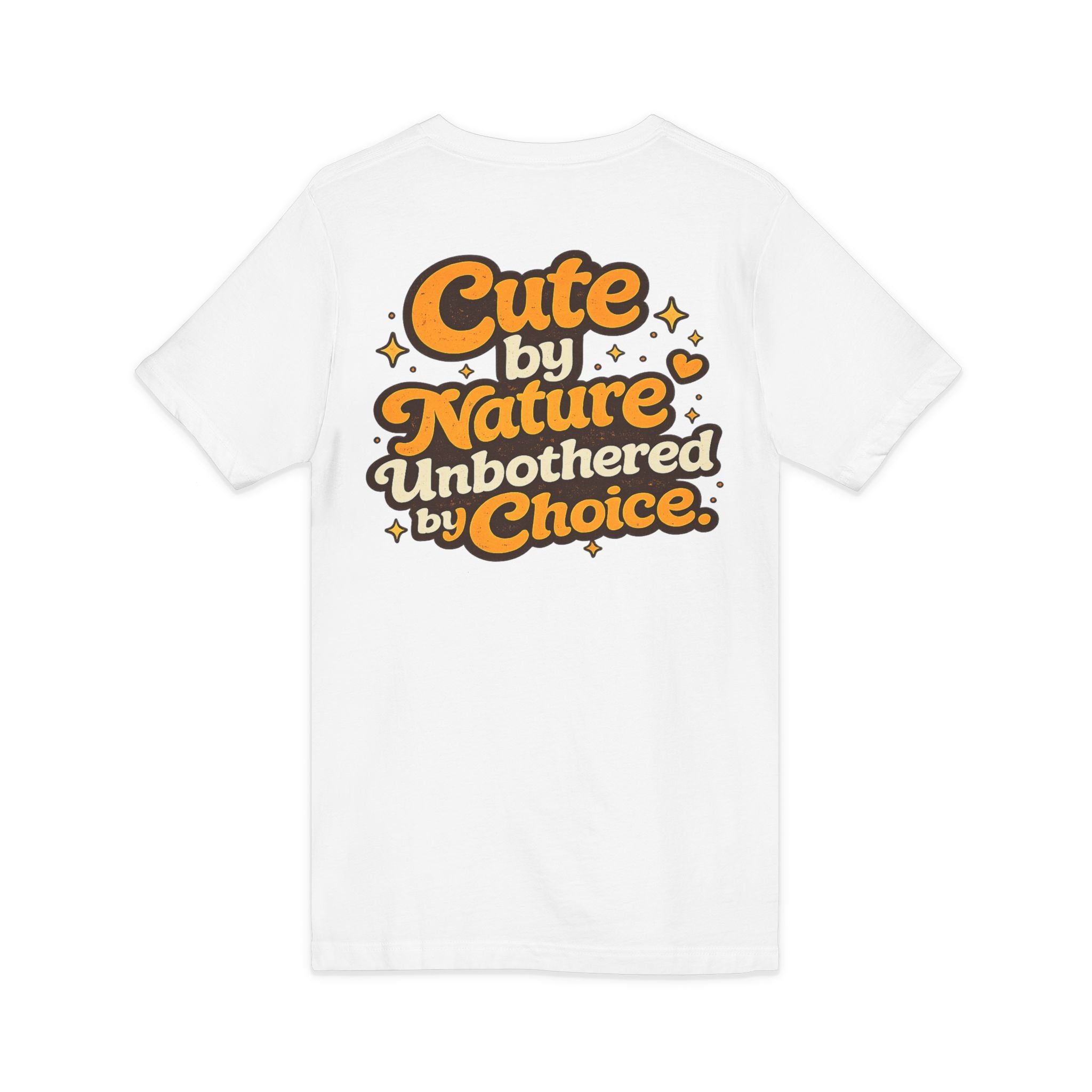 Too Cute To Care/Jersey Short Sleeve V-Neck Tee