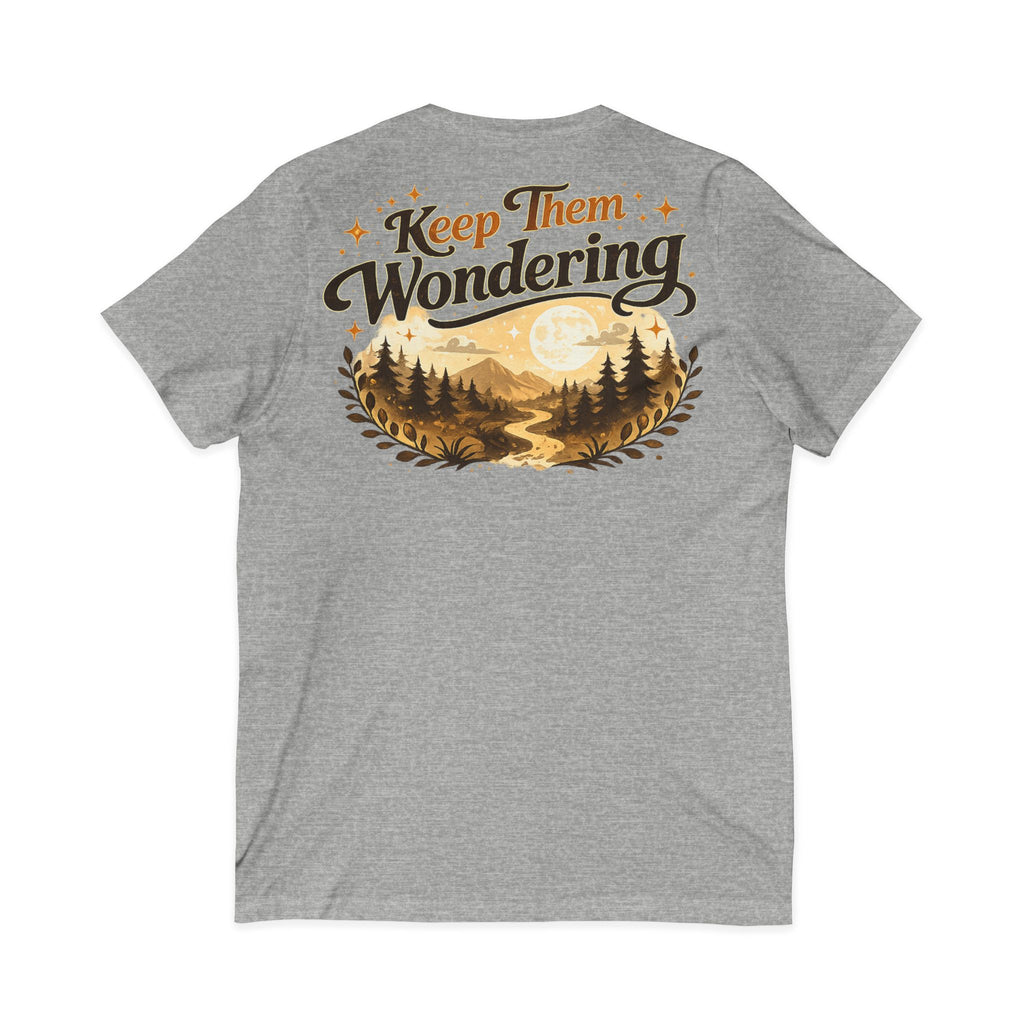 Leave A Little Mystery/Jersey Short Sleeve V-Neck Tee