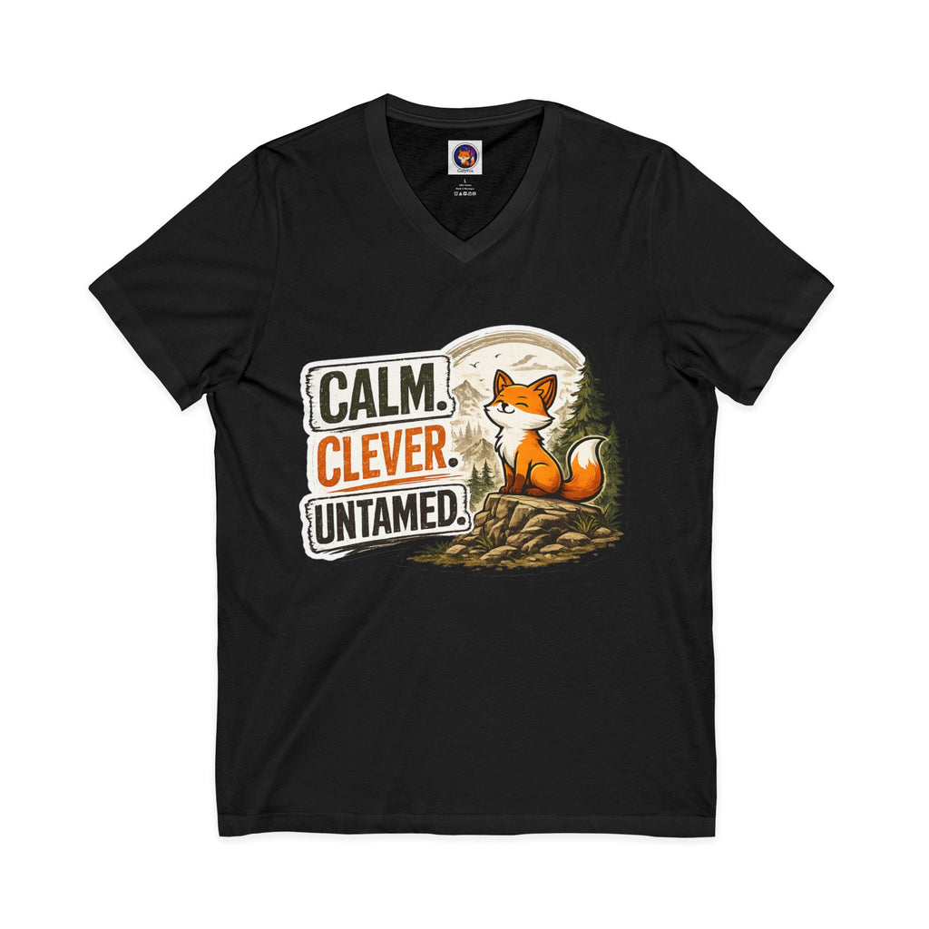 Calm Clever Untamed/Jersey Short Sleeve V-Neck Tee