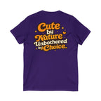 Too Cute To Care/Jersey Short Sleeve V-Neck Tee