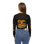 Too Cute To Care/Long Sleeve V-neck Shirt (AOP)