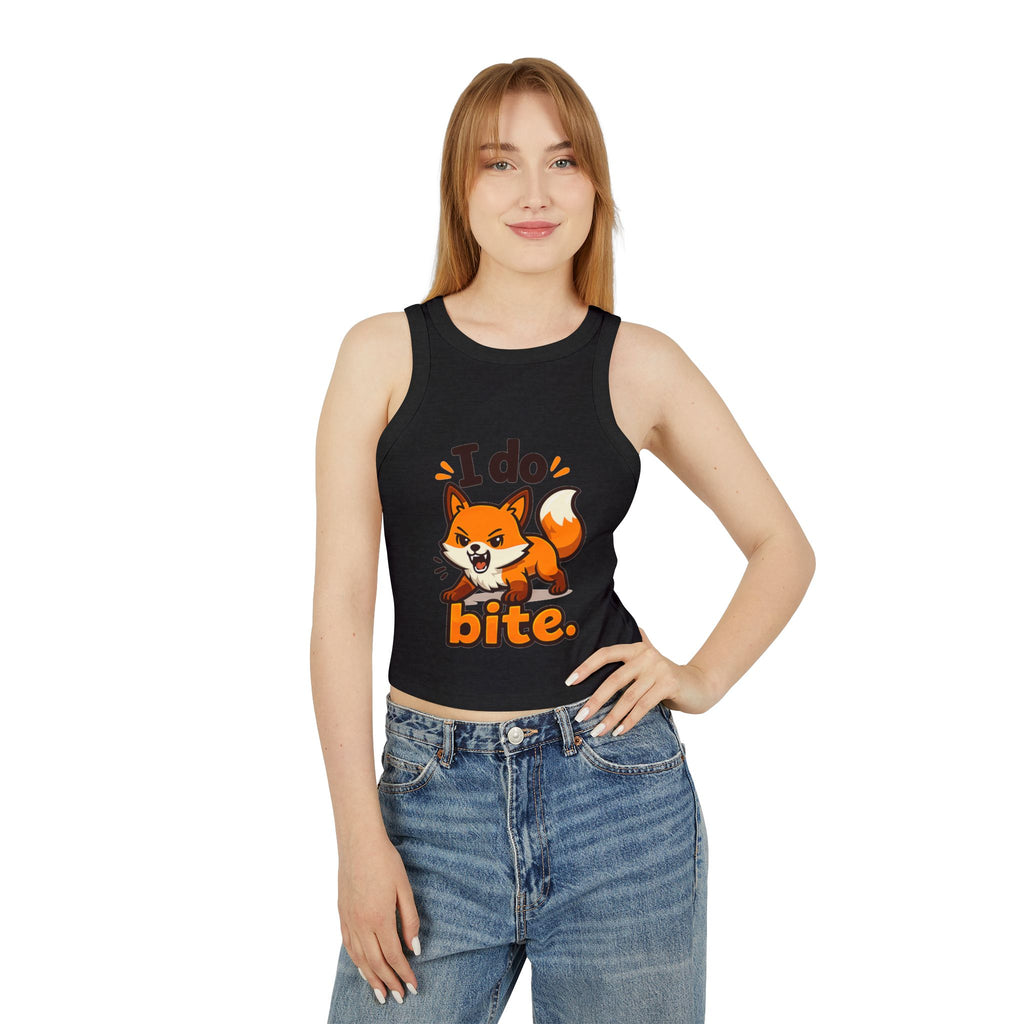 I Do Bite/Micro Rib Racer Tank Top