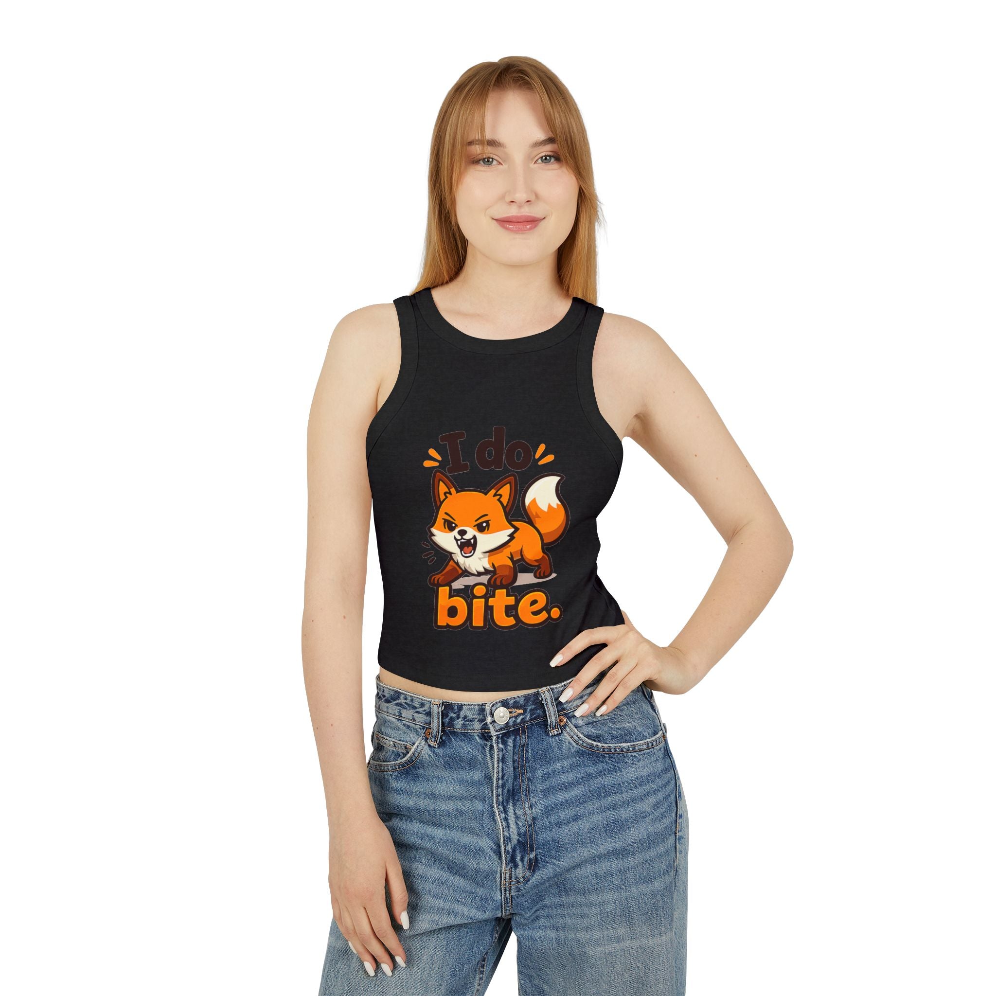 I Do Bite/Micro Rib Racer Tank Top