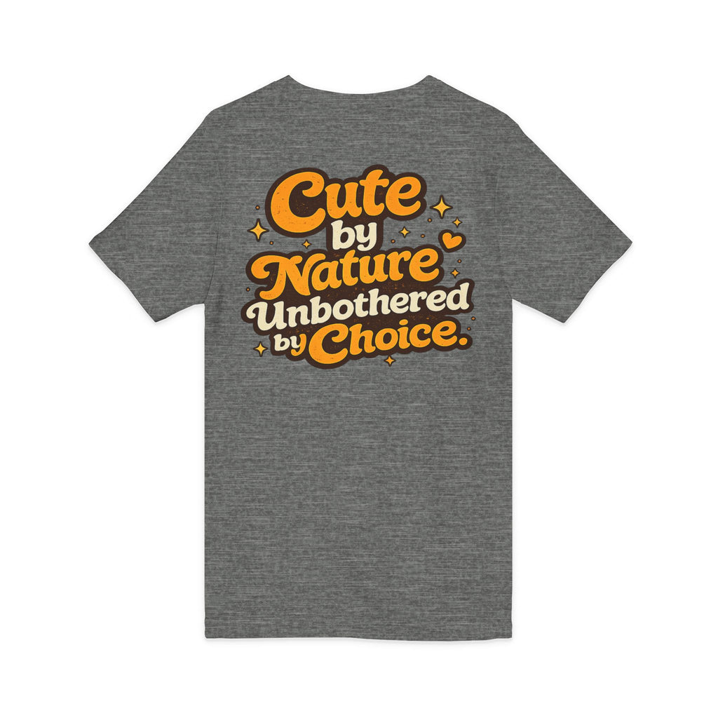 Too Cute To Care/Jersey Short Sleeve V-Neck Tee