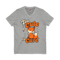 Too Cute To Care/Jersey Short Sleeve V-Neck Tee